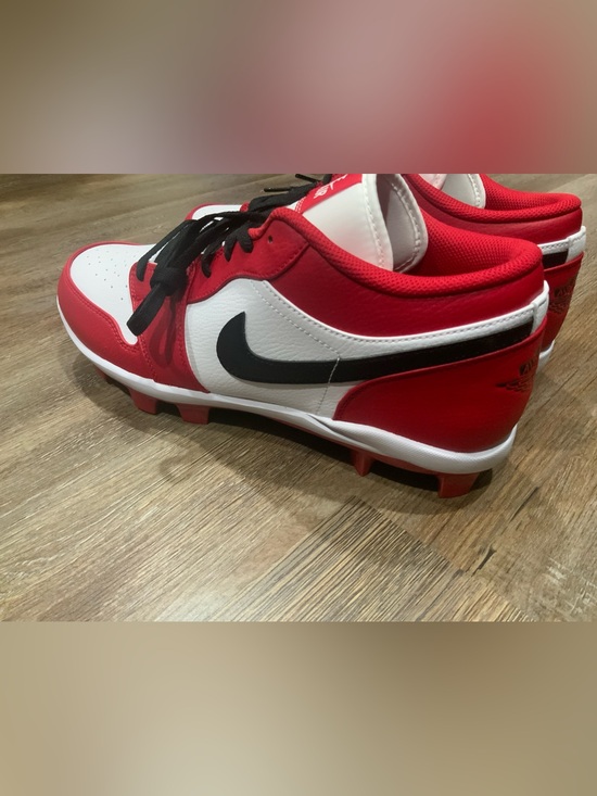 Air Jordan 1 Retro MCS Low \'Chicago\' Red White Baseball Cleats CJ8524-611 Sz 14 main image 6